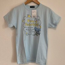 未使用品 pom ponette junior ポンポネット ジュニア Tシャツ L 160 水色 女の子 夏 タグ付き 美品_画像1