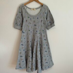 franche lippee フランシュリッペ シェリーラファム アニマルプリント スウェット ワンピース M レディース 春 美品