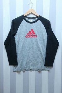 2-6989A/アディダス 長袖ラグランTシャツ adidas 送料200円 