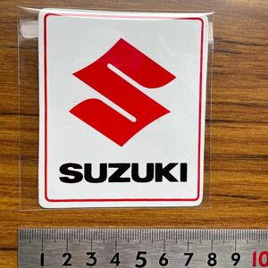スズキ　Suzuki ロゴステッカー　未使用 当時物　1980年代　デッドストック ビンテージ　希少　レア 白赤