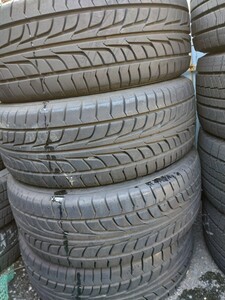 一部地域送料無料　中古 ファイアストン　ワイドオーバル　205/55R16 2017年 ４本 ミゾ6.5ミリ