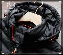 AS08　イギリス　 中綿 ボリュームジャケット　メンズ　2XL（日本サイズでXL程度） 超軽量　秋冬 フェイク-ダウン　パーカー　ブラック_画像4