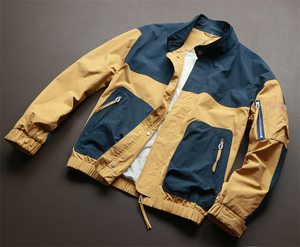 新品AS38 ジャケット　メンズ　XL　春秋　アウトドア　アウター　防風　折襟　薄手　軽量　シンプル　レトロ