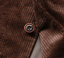 新品AS21－希少 テーラードジャケット メンズ XL(日本サイズでL程度) 高品質 肉厚完売 紳士 スーツ コーデュロイ コーヒー_画像8
