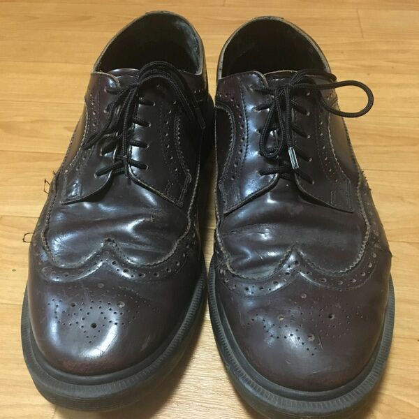 ドクターマーチン 革靴 ブーツ ショート レザーシューズ ビジネスシューズ Dr.Martin UK8 27cm 茶色