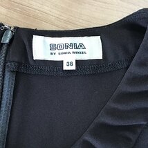 『USED』 SONIA by SONIA RYKIEL ソニアバイソニアリキエル リボンベルト付ワンピース ブラック/ピンク系_画像5