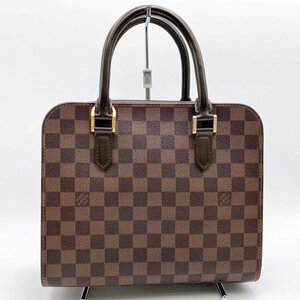 美品 LOUIS VUITTON ルイ・ヴィトン ベタ無し トリアナ ダミエ ハンドバッグ バッグ ブラウン PVC レディース メンズ N51155 USED