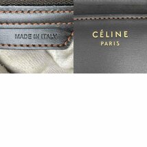 CELINE セリーヌ ラゲージ マイクロショッパー ハンドバッグ トート ブラウン オレンジ レザー カーフ レディース F-GA-1176 USED_画像10