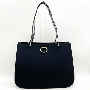 【美品】CELINE セリーヌ F87/1 トートバッグ ガンチーニ ショルダーバッグ 肩掛け ブラック ナイロン レディース ファッション USED