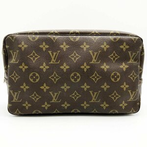 LOUIS VUITTON ルイ・ヴィトン トゥルーストワレット28 モノグラム ポーチ クラッチバッグ PVC ブラウン 茶 メンズ レディース M47522 USED