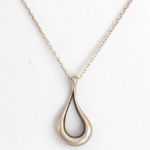 [USED] silver 925 TIFFANY&Co. Tiffany open Teardrop necklace 