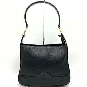  Versace shoulder bag one shoulder sun Burst sun black leather enamel VERSACE