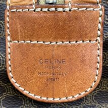 CELINE セリーヌ マカダム柄 ボストンバッグ 旅行鞄 ハンドバッグ ブラウン PVC レディース メンズ ファッション JMB11 USED_画像6