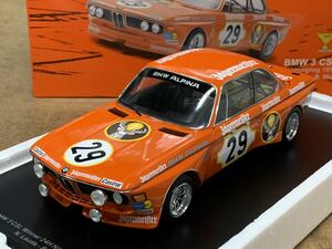 Spark 1/18 BMW 3 CSL Winner 24H Nrburgring 1973 N. Lauda - B. Muir スパークモデル　ニキ・ラウダ　ニュル　イェーガーマイスター