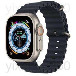 全国 送料無料 Apple Watch Ultra 2 代替品 スマートウォッチ 大画面 ブラック yw121 通話 音楽 血中酸素 運動 健康 日常生活防水 多機能