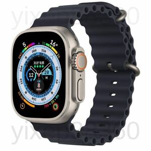 全国 送料無料 Apple Watch Ultra 2 代替品 スマートウォッチ 大画面 ブラック yw131 通話 音楽 血中酸素 運動 健康 日常生活防水 多機能