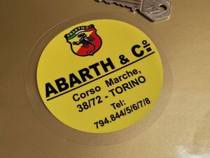 送料無料 Abarth Torino アバルト ステッカー デカール 100mm