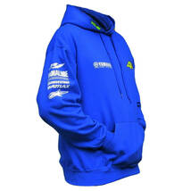 送料無料 ROSSI STAR The Doctor 46 Motorcycle Hoodie バレンティーノ ロッシ プルオーバーパーカー パーカー ブルー Mサイズ_画像2