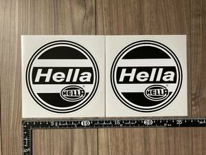 ★送料無料★Hella ヘラー ステッカー デカール ブラック&ホワイト 2枚セット