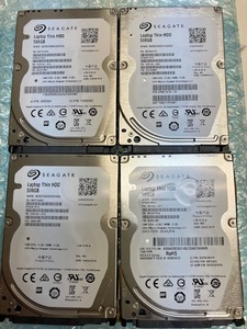 ★送料無料★非常に使用時間短い★2.5インチHDD【SEAGATE ST500LT012,ST500LM021】500GB ４個セット 計2TB