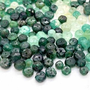 ■エメラルドアクセサリーパーツおまとめ■m 重量約8.2g 約パーツ ルース 裸石 宝石 ジュエリー emerald 丸 両穴 necklace CE0