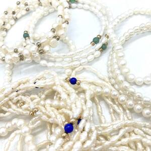 ■淡水パールブレスレットおまとめ■m約108g 真珠 Pearl pearl ブレスレット bracelet パール 淡水 accessory jewelry silver CE0