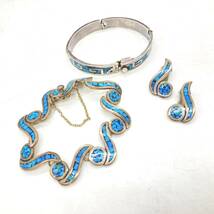 ■メキシカンジュエリー3点おまとめ■a約102.5gメキシカンジュエリーMexicanjewelryターコイズturquoise jewelry bracelet silver 925 CE0_画像1