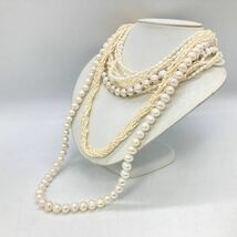 ■淡水パールネックレス5点おまとめ■a約262g 真珠 パール バロック ケシ ベビー pearl Pearl necklace jewelry silver DA0 _画像7