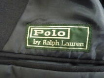 『中古美品・国内正規品』Polo Ralph Lauren/ポロ ラルフローレン 紺ブレ/ネイビーブレザー ダブル/サイドベンツ/金ボタン サイズ150_画像6