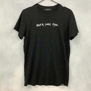 [PT13346] ディーゼル Tシャツ 半袖 クルーネック ロゴ ブラック系 XS DIESEL / 小型便OK