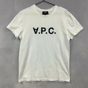 [D2462] アーペーセーリュマダムパリ Tシャツ 半袖 クルーネック ロゴ ホワイト系 M A.P.C. RUE MADAME PARIS