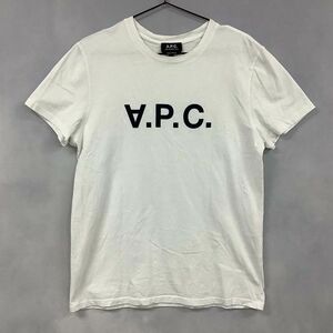 [D2462] A.P.C. ryuma dam Paris T-shirt short sleeves crew neck Logo white group M A.P.C. RUE MADAME PARIS