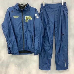 [D2470] デサント ウインドブレーカー ジャージ セットアップ ブルー系 L/M DESCENTE