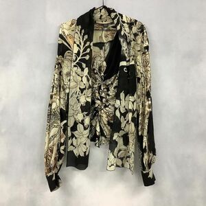 [PT13468] クラスロベルトカヴァリ ブラウス シルク混 ベージュ系 40 CLASS roberto cavalli / 小型便OK