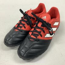 [D2535] アディダス トレーニングシューズ サッカー レッド系 26 adidas_画像1