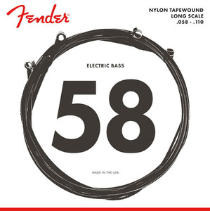 Fender 9120 Bass Strings Nylon Tapewound 058-110 ナイロンテープワウンド エレキベース弦【フェンダー】