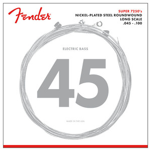 Fender 7250 Bass Strings, Nickel Plated Steel, Long Scale, 7250ML .045-.100 ベース弦【フェンダー】