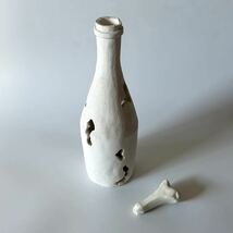 Invisible ink 超希少 BONE BOTTLE VASE invisibleink ボーン ボトル MAD MEX クロコダイル グラキリス パキプス 花瓶 花器 _画像4