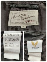 希少サイズ/美品●AVIREX アヴィレックス レザージャケット 2XL ゴート 山羊革 フィールドジャケット M-65 M65 メンズ ダークブラウン_画像5