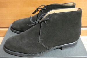 【新品】CROCKETT&JONES CHERTSEY 8.5E ブラック スエード チャッカブーツ チャートシー クロケット＆ジョーンズ スエード