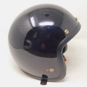 メーカー不明 ジェットヘルメット 黒 フリーサイズ/K678の画像4