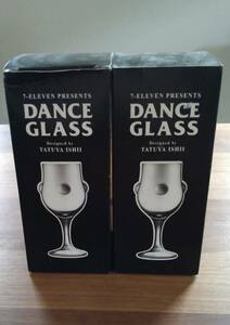 レトロ★非売品 石井竜也 DANCE GLASS ワイングラス★2個セット セブンイレブン 石塚硝子