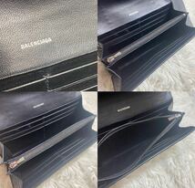 1円 未使用級 バレンシアガ BALENCIAGA メンズ　レディース　長財布　ラウンジ クロコ ラウンド ブラック 黒_画像9