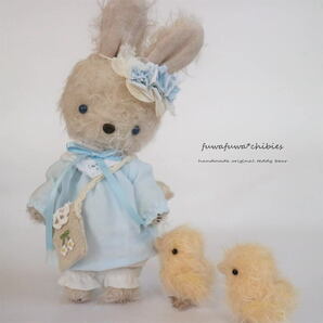 ◆fuwafuwa*chibies 春うさちゃんの着せ替えセット ハンドメイド 羊毛フェルト ミニチュアの画像6