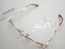 T722　メガネ フレーム　STUDIO POLLINI　スタジオポリーニ　ツーポイント　チタン　デッドストック品　シャンパーンゴールド　日本製_画像4