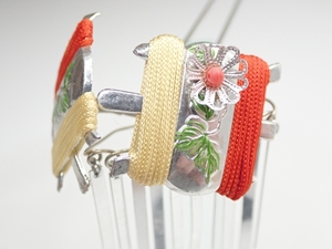 A397 ornamental hairpin .. ornamental hairpin .. spring decoration 16cm./ kimono small articles / kimono / retro Japanese Kimono Jewelry