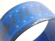 K985　ヴィンテージ バングル フランス 七宝 エマイユ ブルーカラー 19.5cm Vintage bangle Bracelet_画像3