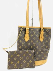 LOUIS VUITTON バケットPM モノグラム バケツ型 ショルダーバッグ ポーチ付き B3