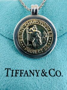Tiffany Saint Christopher セイント クリストファー 18KT STERLING コインペンダント C2