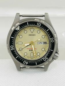 SEIKO Professional 200m ダイバー 7C43-6A00 デイデイト QZ フェイスのみ 不動 M2